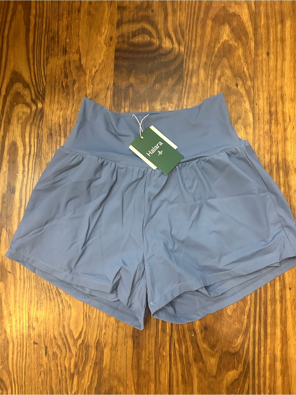 HALARA High-Rise Light Blue Athletic Shorts